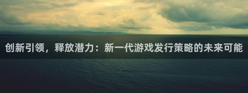 广东亿万28：创新引领，释放潜力：新一代游戏发行策略的未来可能