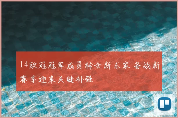 14欧冠冠军成员转会新东家 备战新赛季迎来关键补强
